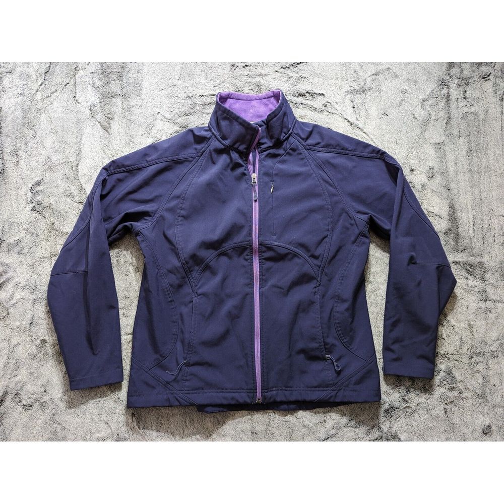 Double Diamond Full Zip Softshell Jacket Women's Size Large Purple